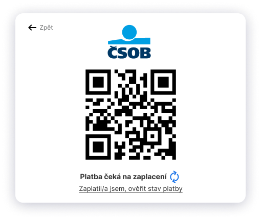 qr payment ČSOB bank