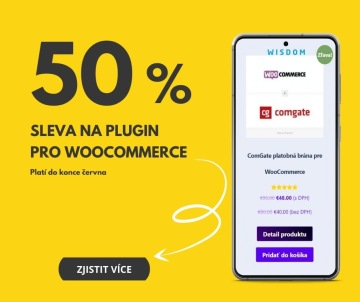Sleva na plugin platební brány pro WooCommerce 50 %