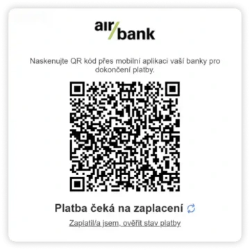 QR platba na platební bráně