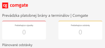 Status systémov Comgate