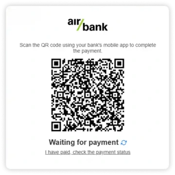 QR platba na platební bráně